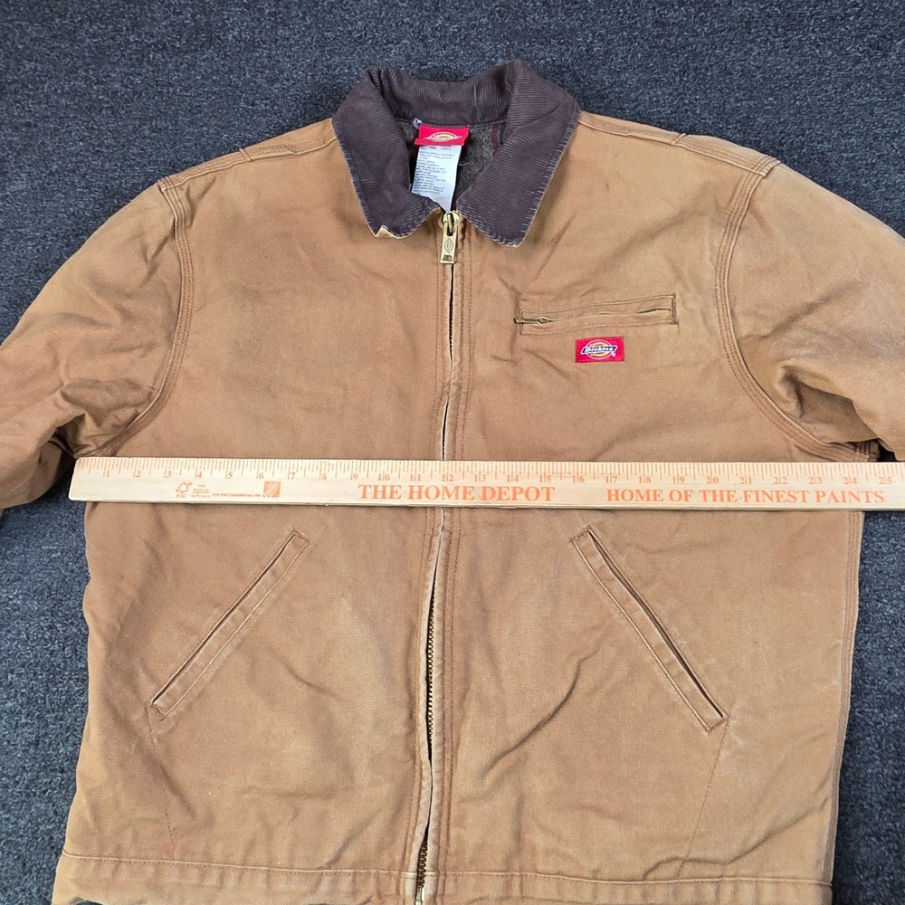 Dickies Duck Canvas Detroit Jacket Brown Mens Large Blanket Lined W535216 Work - Picture 6 of 9